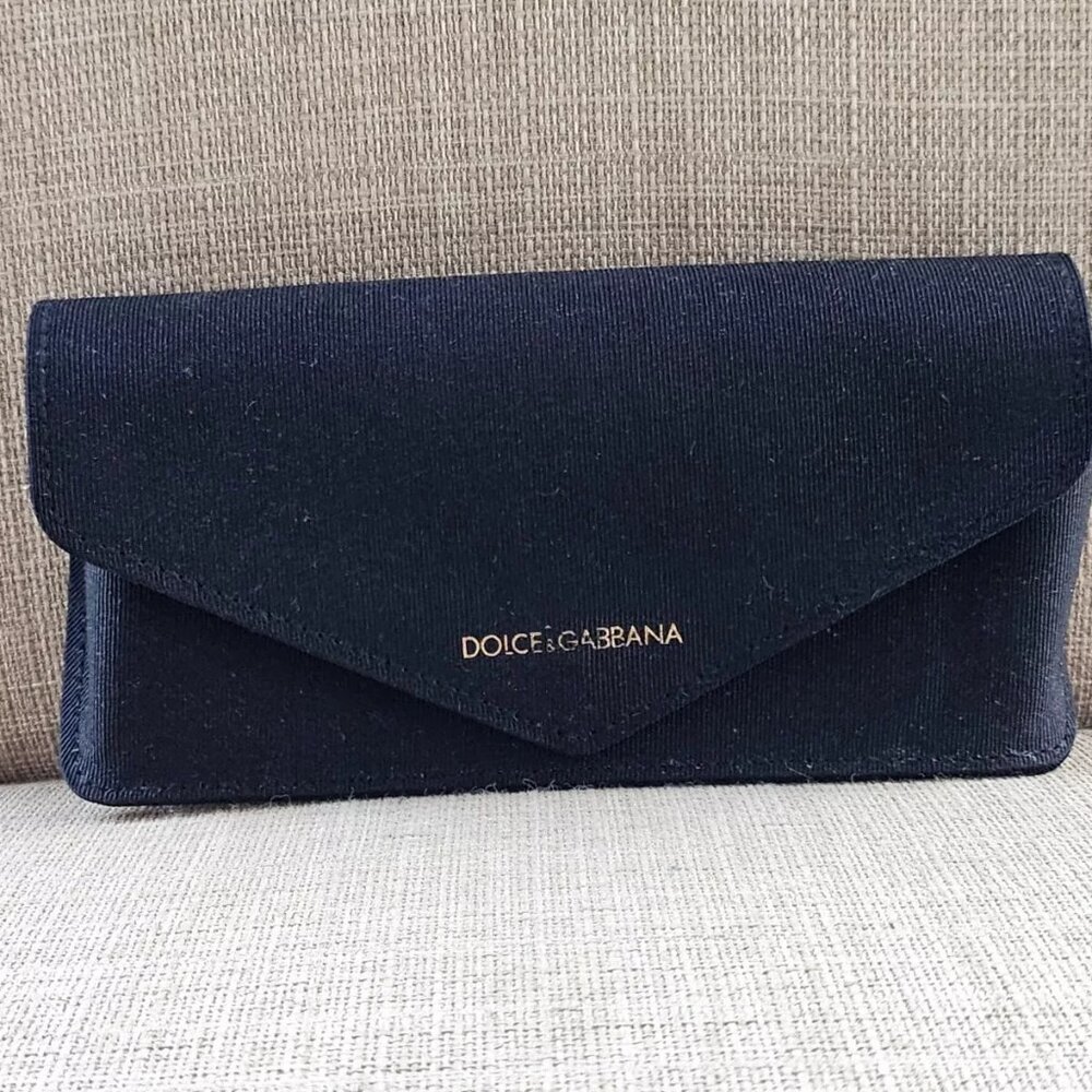 Dolce & Gabbana Glasses Case Black Semi Hard Case for Glasses Case only